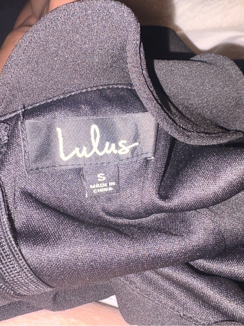 Lulu's Black One-Shoulder Ruffle-Back Dress - Picture 3 of 3
